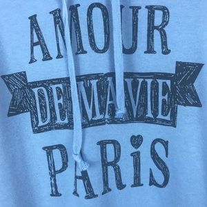 COTTON ON hoodie, Amour Paris, blue, size MED